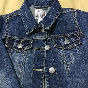 Premium eat 89 Blue Jean Jacket for Girl Medium